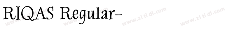 RIQAS Regular字体转换